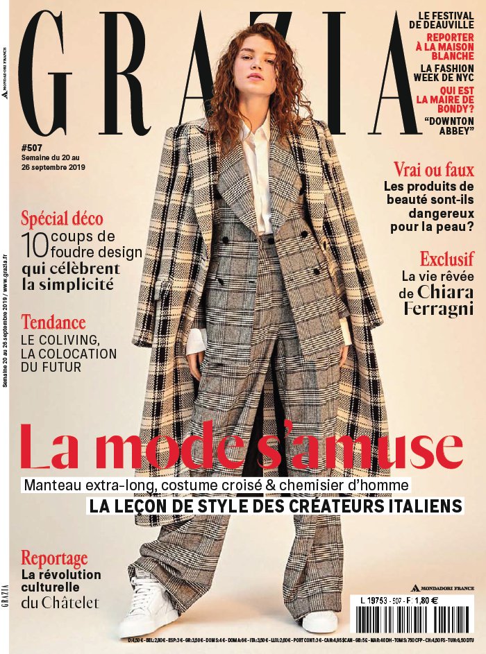 Grazia 19 septembre 2019 Abonnement Grazia Pas Cher avec le BOUQUET À LA CARTE ePresse.fr